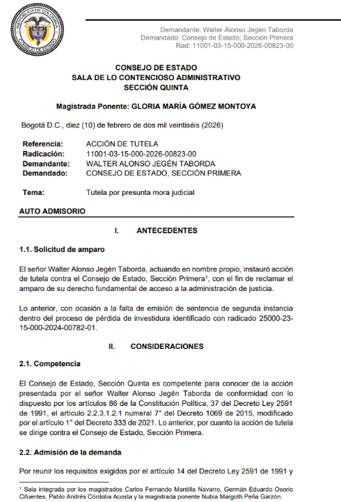 El Tribunal Administrativo de Cundinamarca, en cumplimiento de lo dispuesto por el Consejo de Estado