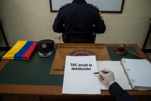 El Tribunal Administrativo de Cundinamarca anuló la destitución de un uniformado por falta de prueba.