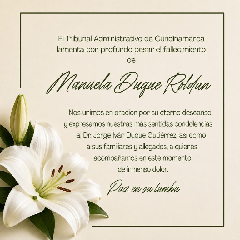 NOTA DE CONDOLENCIA