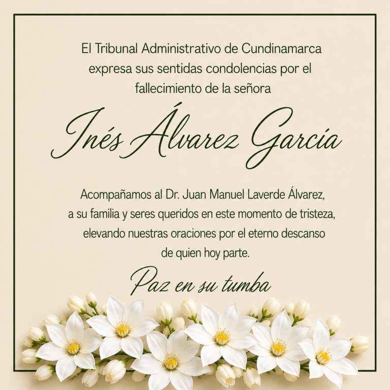 NOTA DE CONDOLENCIA
