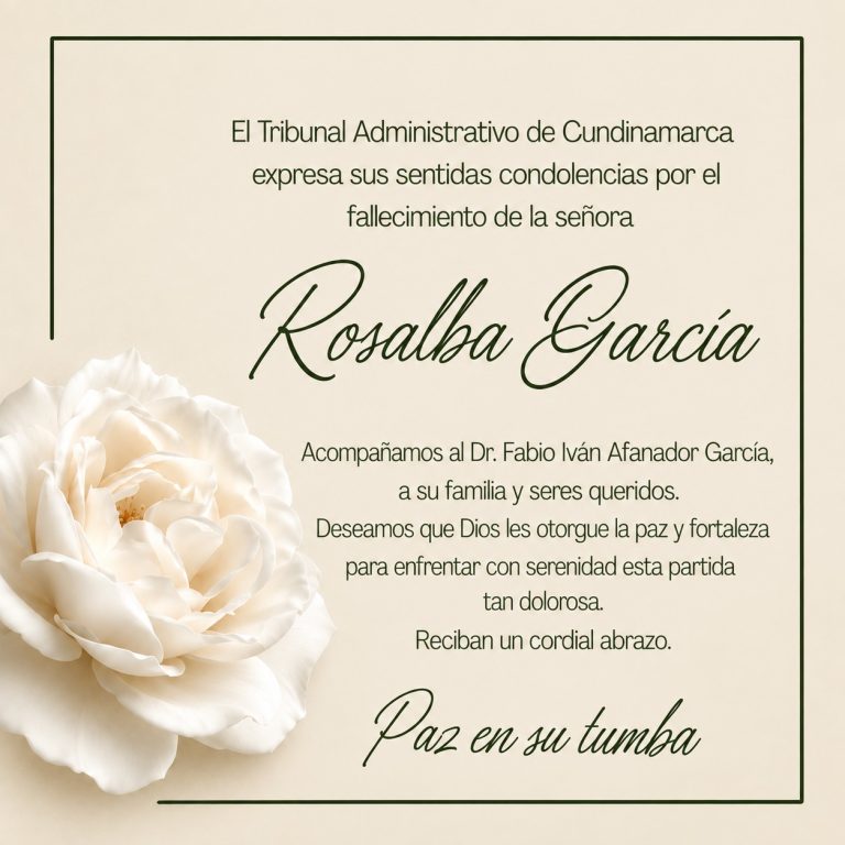NOTA DE CONDOLENCIA